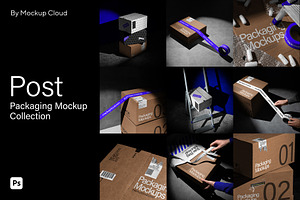 Post Packaging Mockups Kit