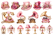 Pink & Gold Royal Victorian Clipart, an Object Illustration by Digital Xpress (Thumbnail 6 of 10)
