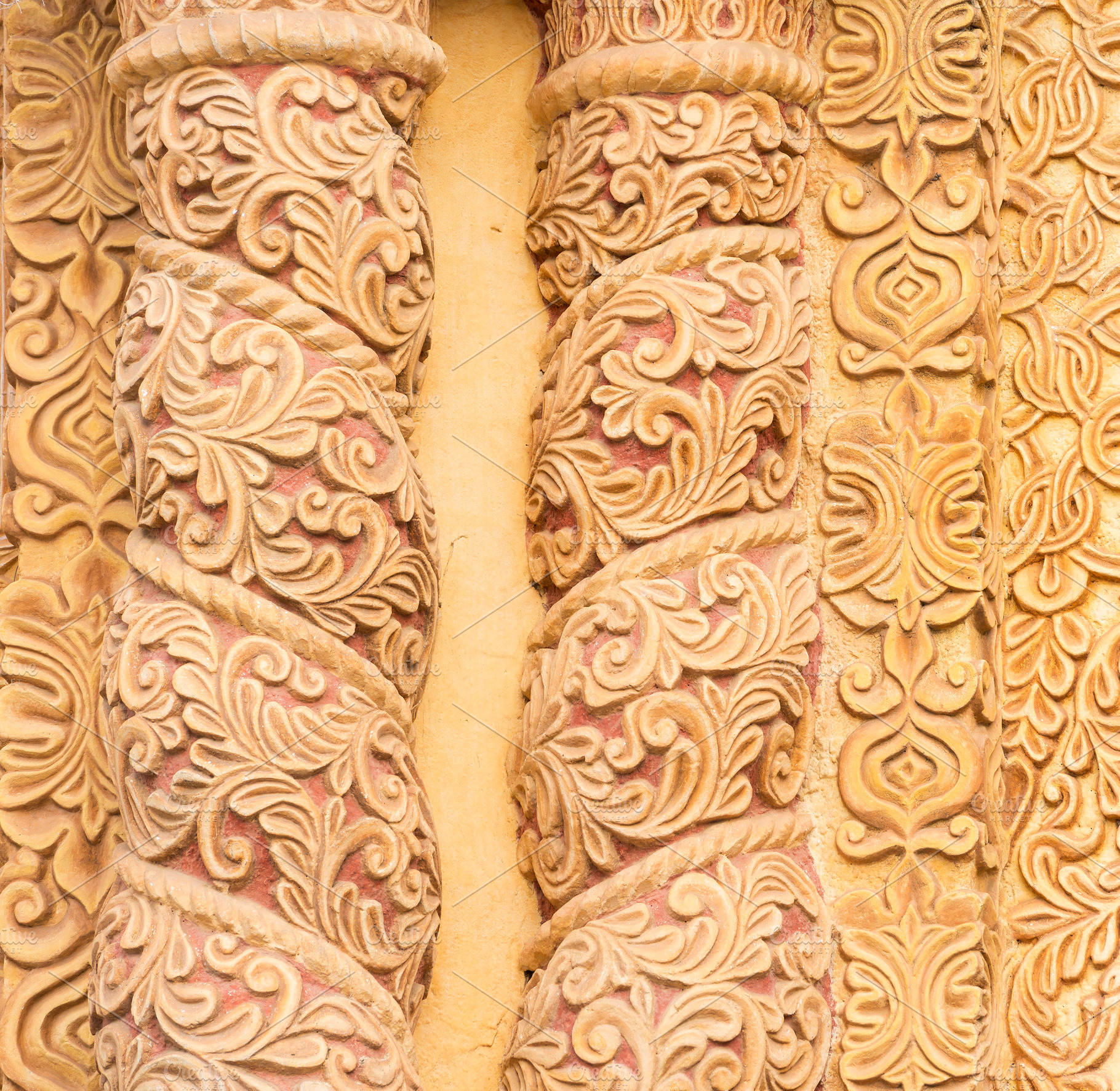 Decorative Carvings As Textured Background, an Architecture Photo by THP Creative