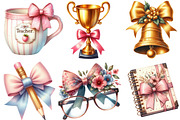Teacher Coquette Bows SVG PNG Bundle, an Illustration by DreamArtGraphic (Thumbnail 2 of 5)