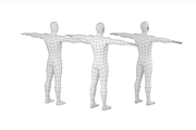 Male Low Poly Base Mesh in T-Pose, a Characters & Person 3D Model by VK Studio (Thumbnail 5 of 11)