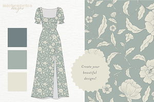 Vintage Trailing Floral Pattern