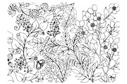 Decorative Flowers - coloring pages, a Decorative Illustration by Elen-Lane (Thumbnail 5 of 5)