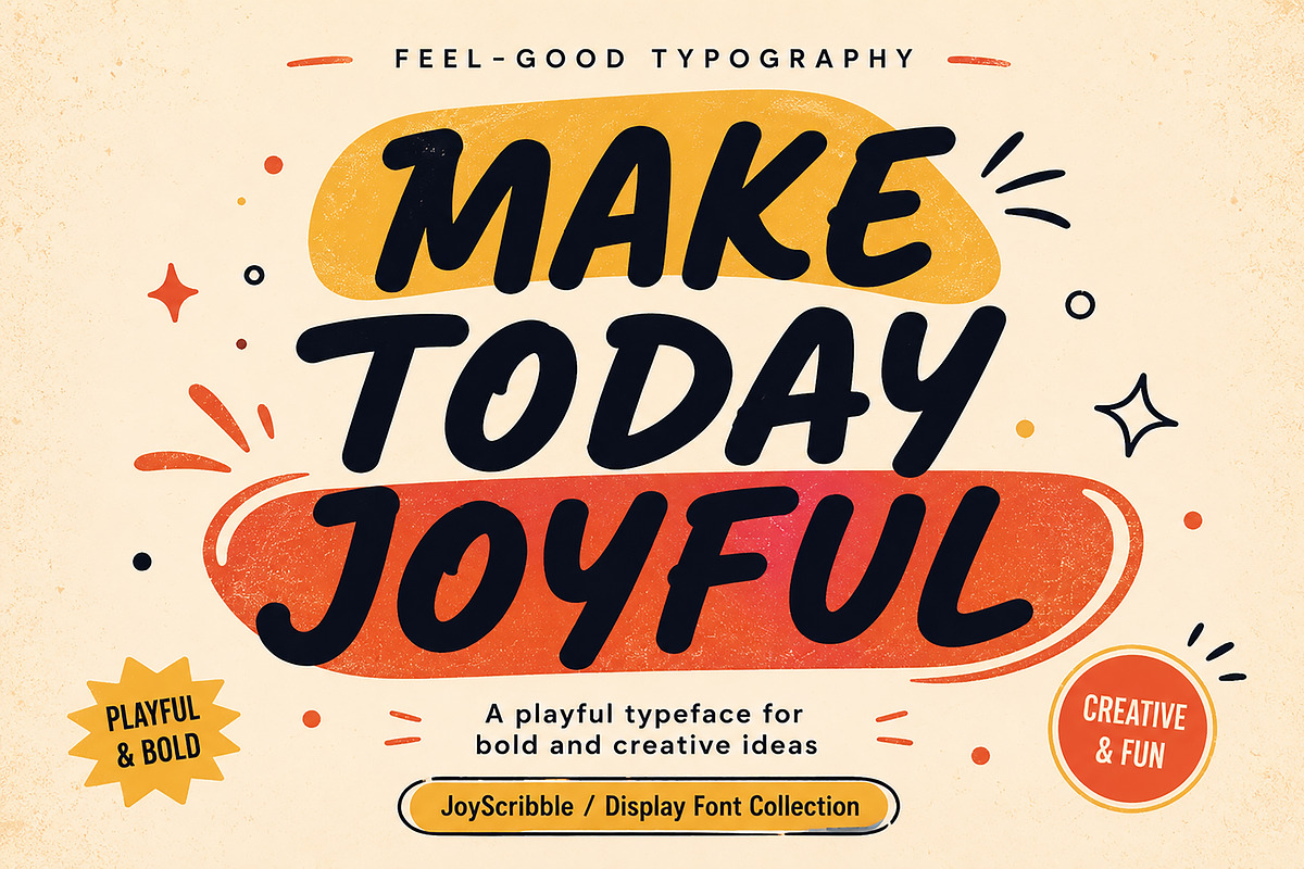 JoyScribble – Bold Handwritten Font, a Handwritten Font by Wow Magic (Photo 3 of 5)