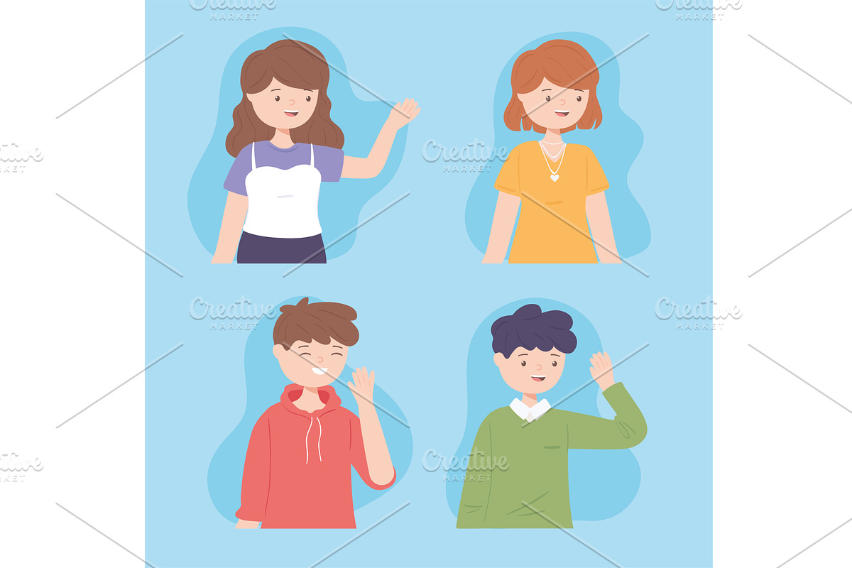 young male and female, a Person Illustration by studiogstock