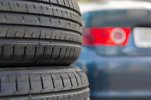 Car Tires with Vehicle Background, a Transportation Photo by Ales Munt
