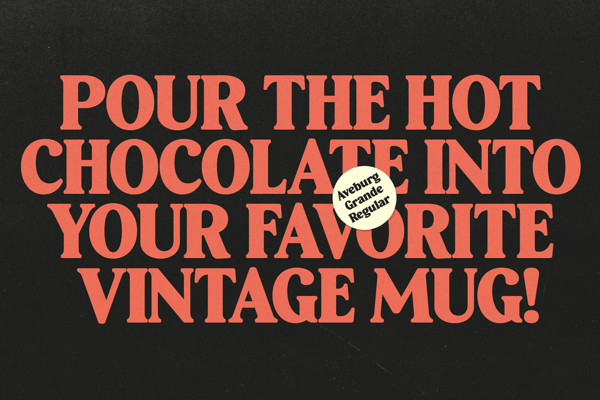 Aveburg Grande - Retro Chunk, a Serif Font by Shapespired Design (Photo 8 of 22)
