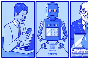 The business of data conceptual illustration, a Technology Illustration by DanFLCreativo