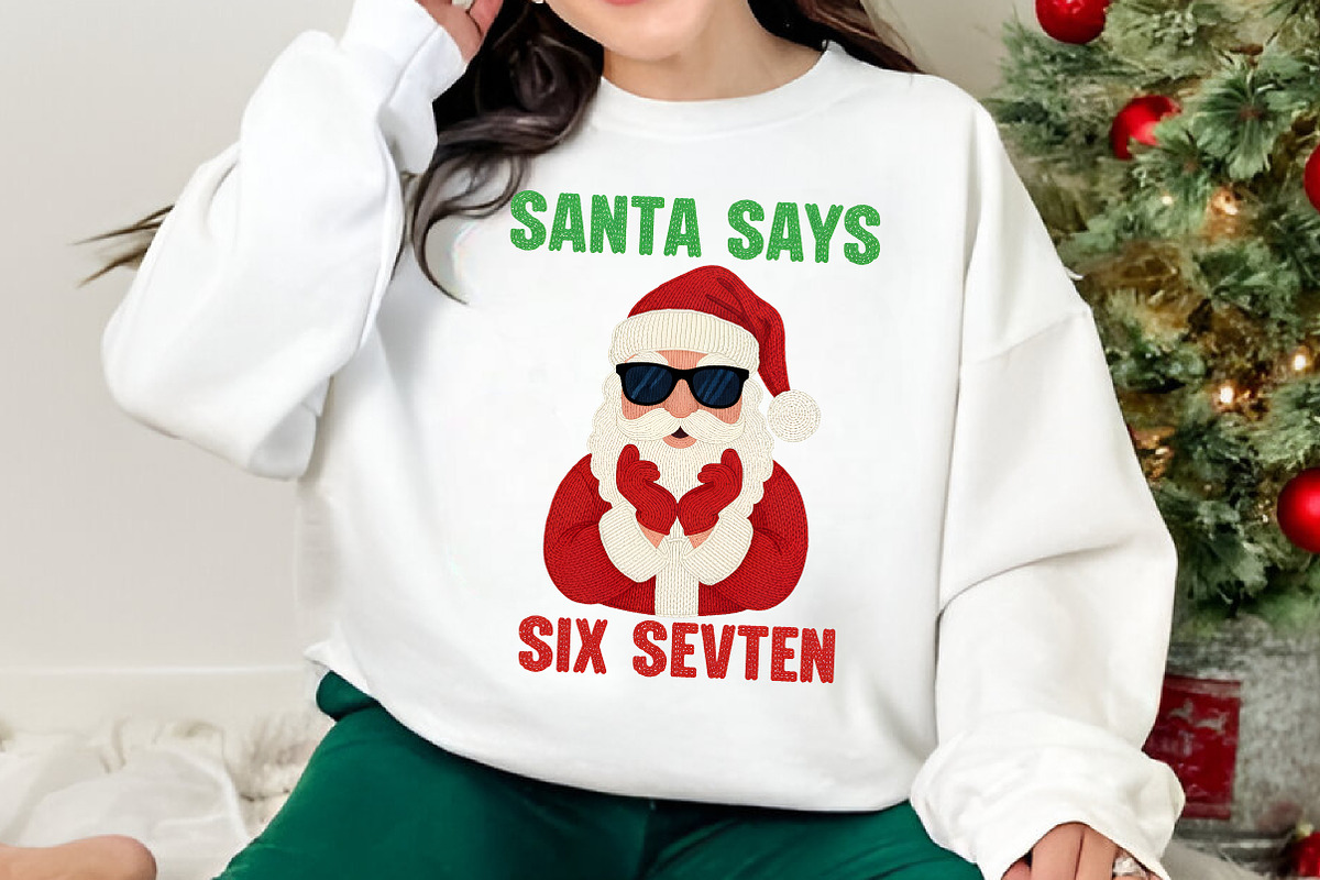 Funny Santa Says Six Seven Png, an Illustration by Canvas Craft (Photo 1 of 3)