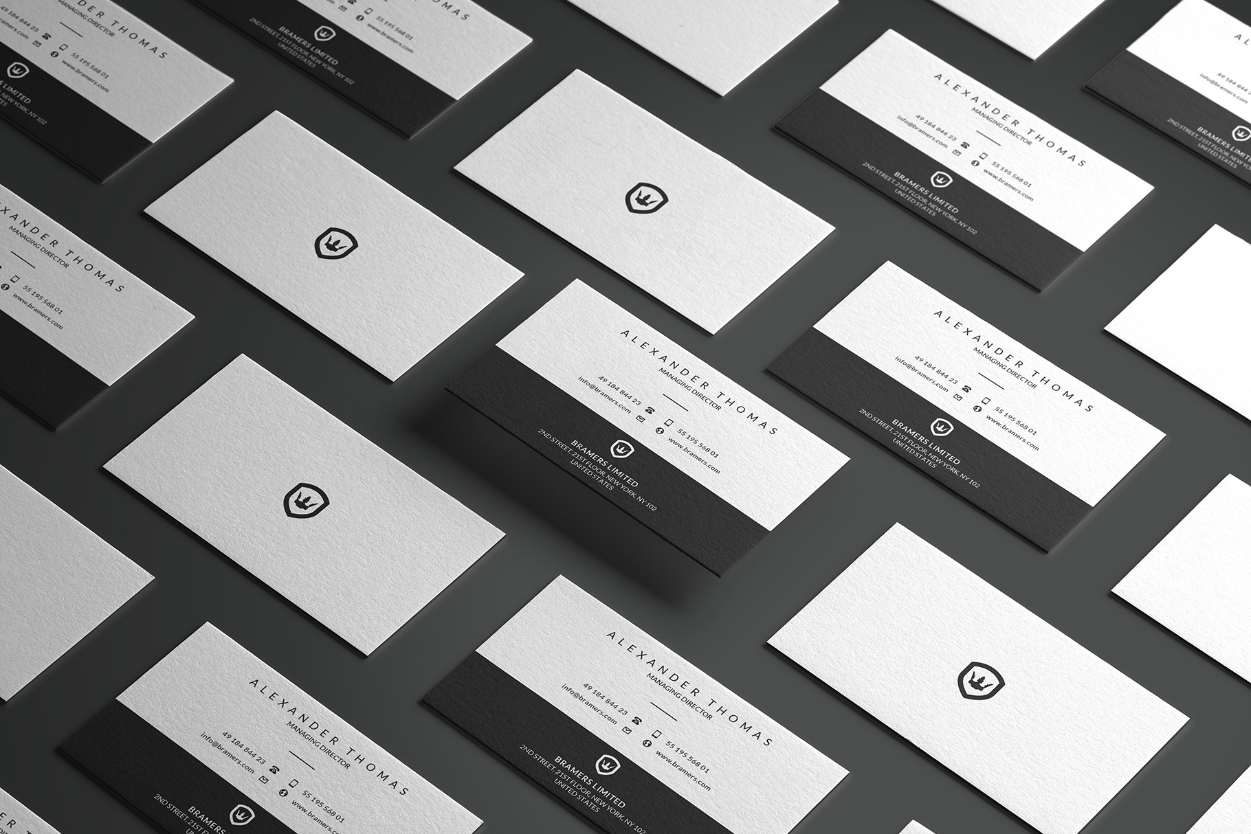 Black And White Business Card | Business Card Templates ~ Creative Market