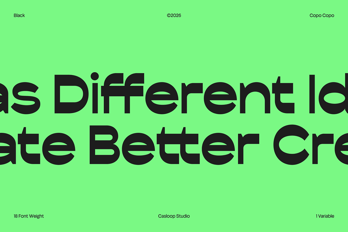 Copo Copo – Reversed Contrast, a Sans Serif Font by Casloop Studio (Photo 5 of 10)