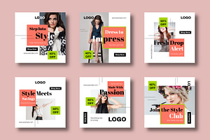 Marketing Fashion Social Media Post, a Social Media Template by MightyDesign