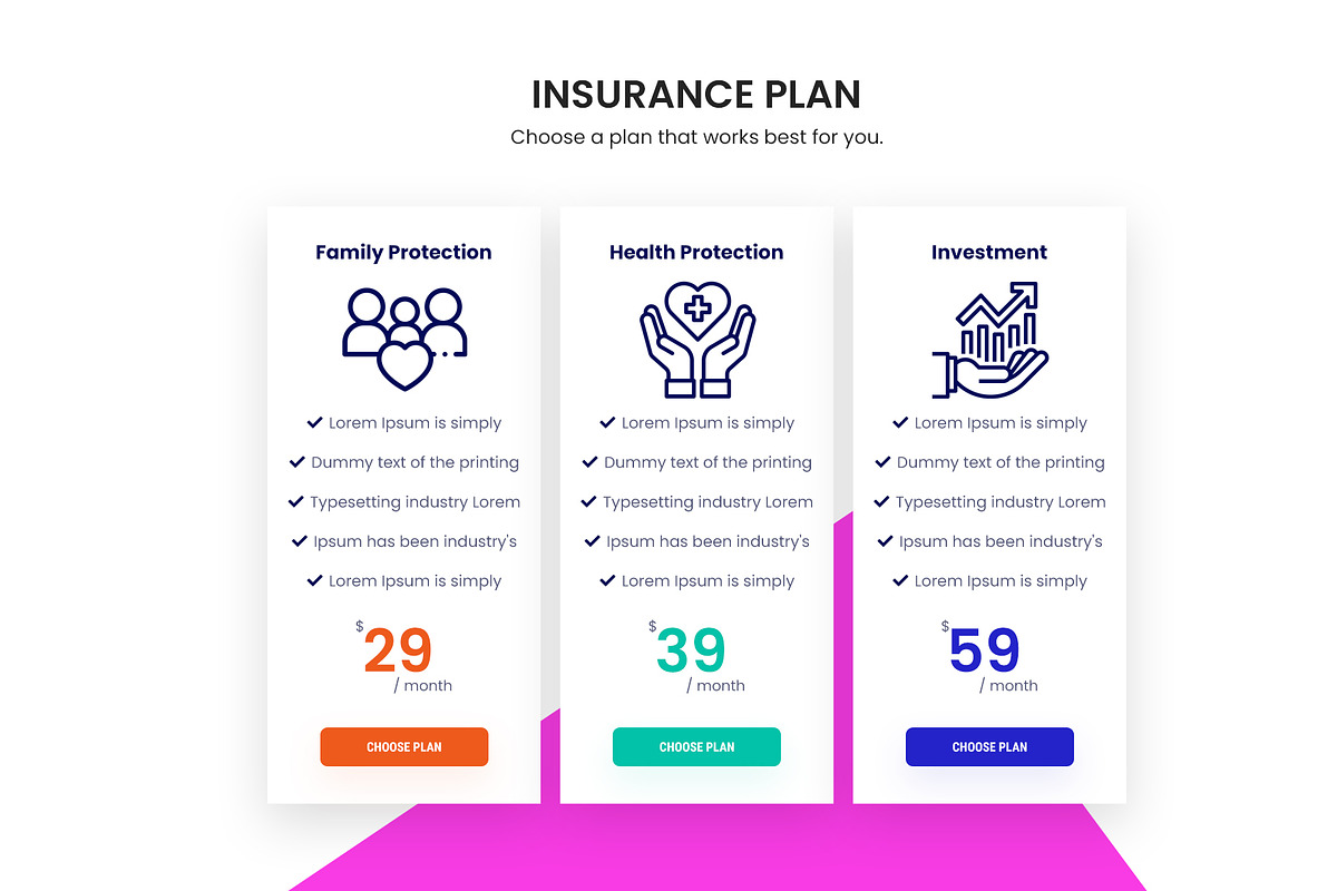 Insurance Plan, an UI Kit Template by Sujun Baidyaa (Photo 2 of 2)