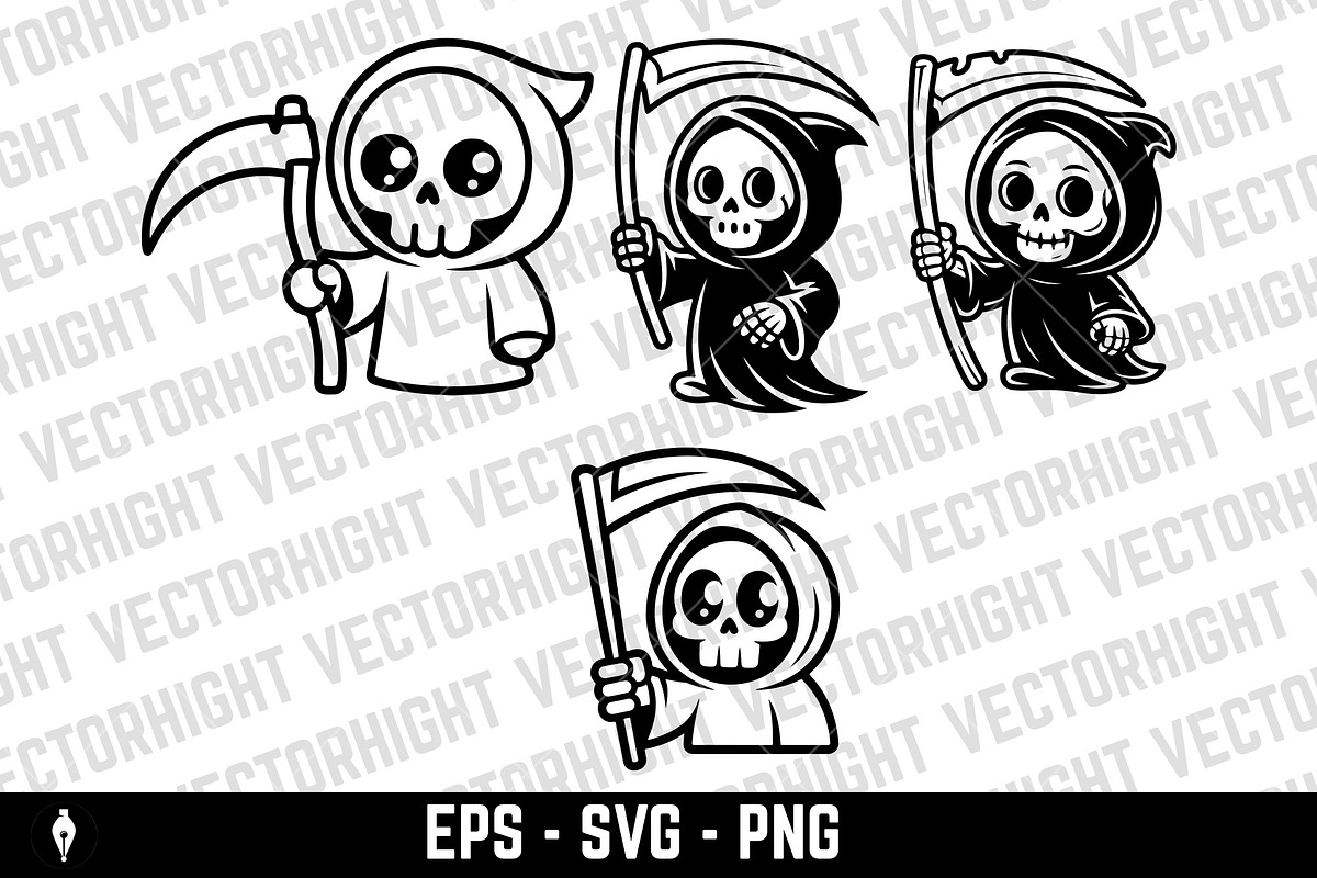 Character of the Grim Reaper, a Person Illustration by Vectorhight (Photo 1 of 3)