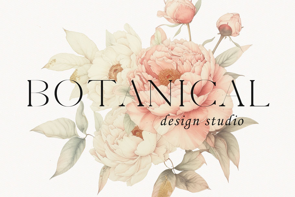 Vintage Peonies, a Decorative Illustration by PeDe Designs (Photo 7 of 7)