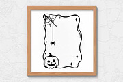 Doodle Halloween Frame SVG Bundle, an Object Graphic by FiveStarCrafting (Thumbnail 5 of 11)
