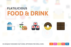 Food & Drink Flat Icons