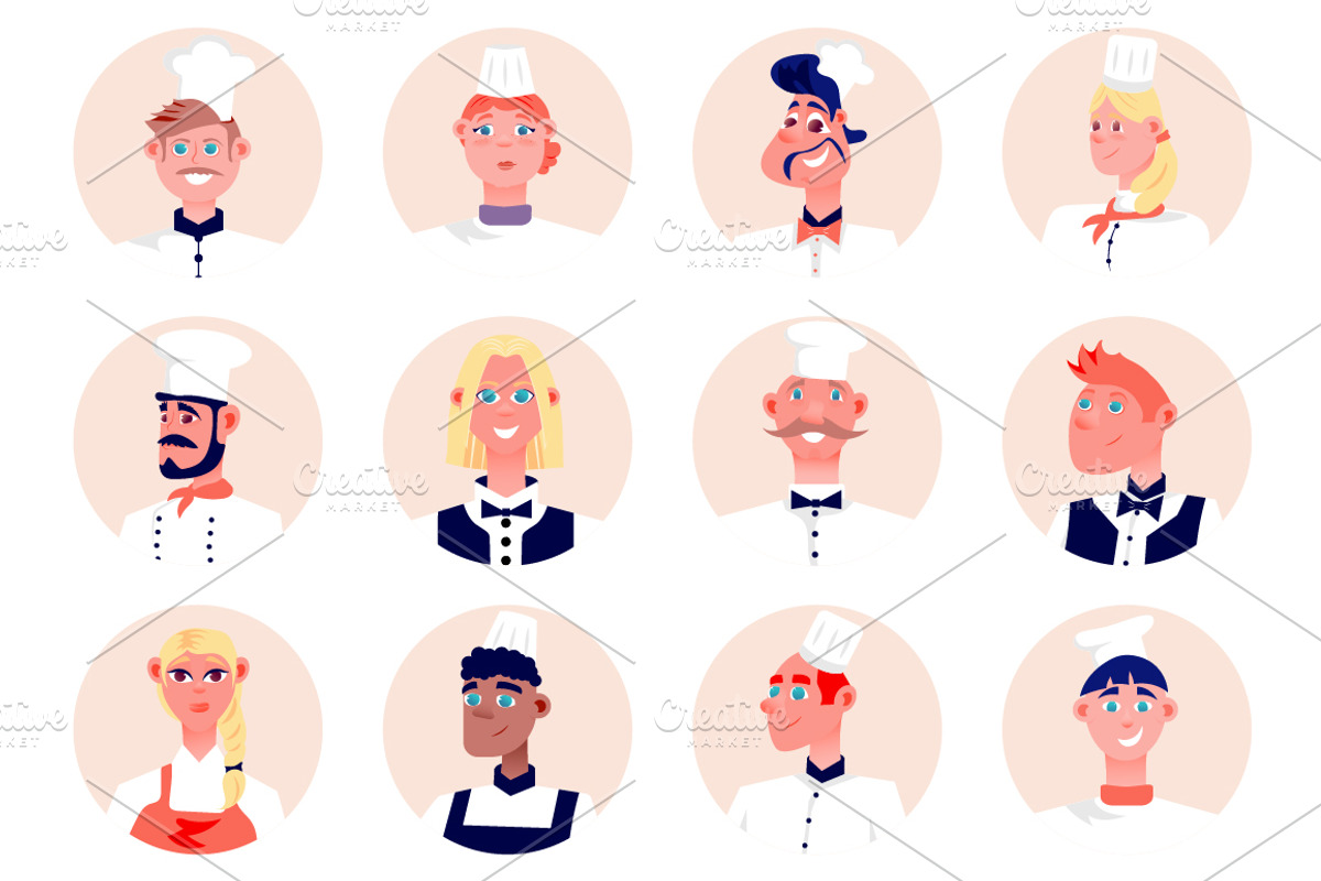 Cartoon People Avatars, an Emoji Icon by alexdndz (Photo 4 of 13)