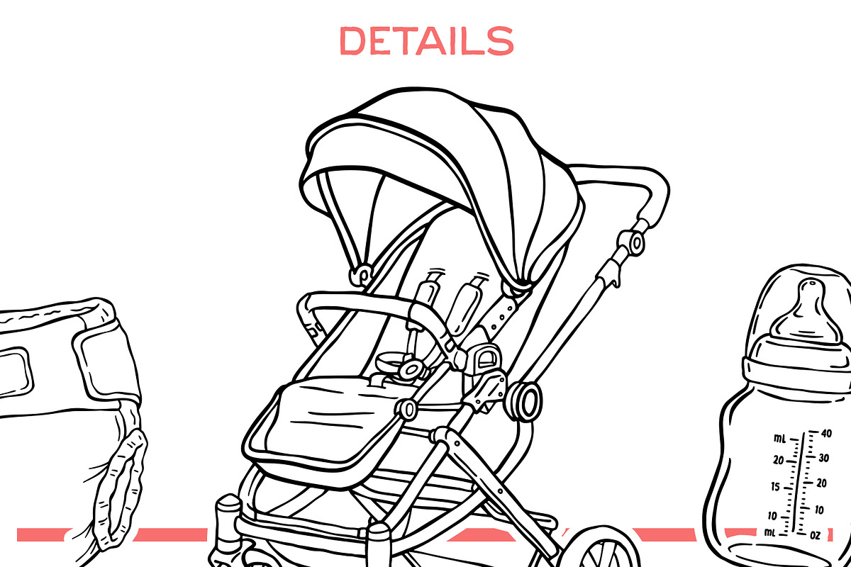 Baby Nursery Hand-Drawn Element, an Illustration by Tekuni (Photo 3 of 8)