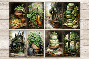 St Patricks Day Junk Journal Pages, a Seasonal Illustration by GlamArtZhanna (Thumbnail 3 of 10)
