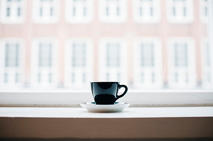 Single Coffee in Window Sill