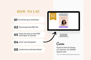 Ebook Template Canva, Boho Coach