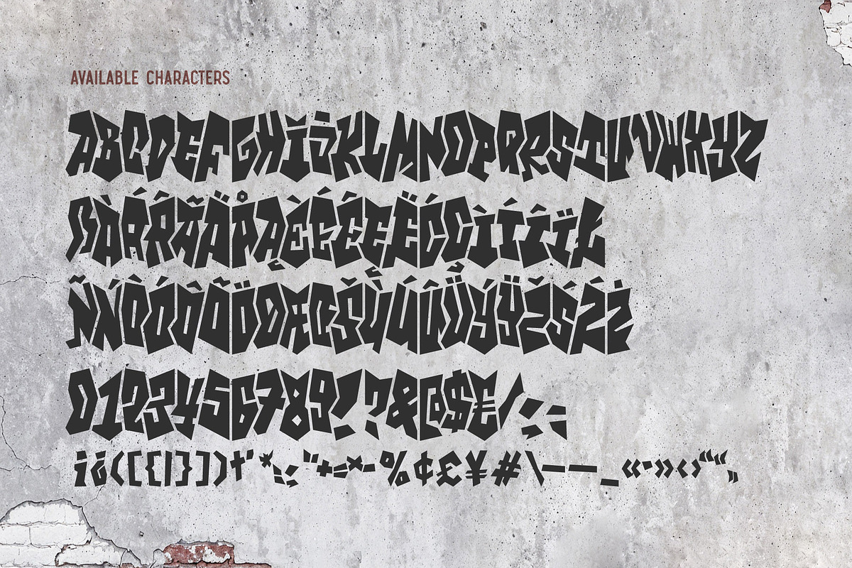 Vandal Crew Creative Lettering Font, a Symbol Font by Gleb Guralnyk (Photo 13 of 13)