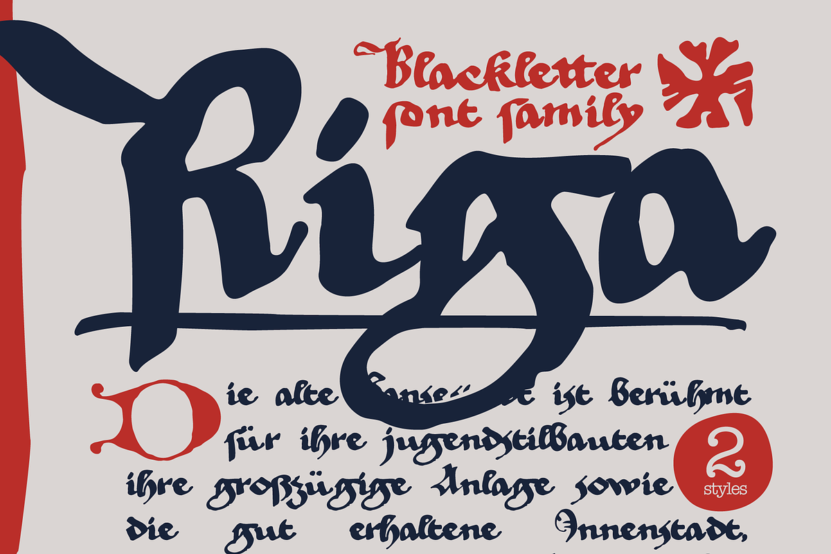 Riga Blackletter, a Blackletter Font by kaer_shop (Photo 1 of 13)