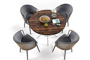 Outdoor furniture set1909, a Furniture 3D Model by inDahouze (Thumbnail 3 of 7)