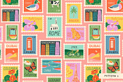 World Stamps: Graphics & Patterns, a Pattern Graphic by Dedraw Studio (Thumbnail 5 of 10)