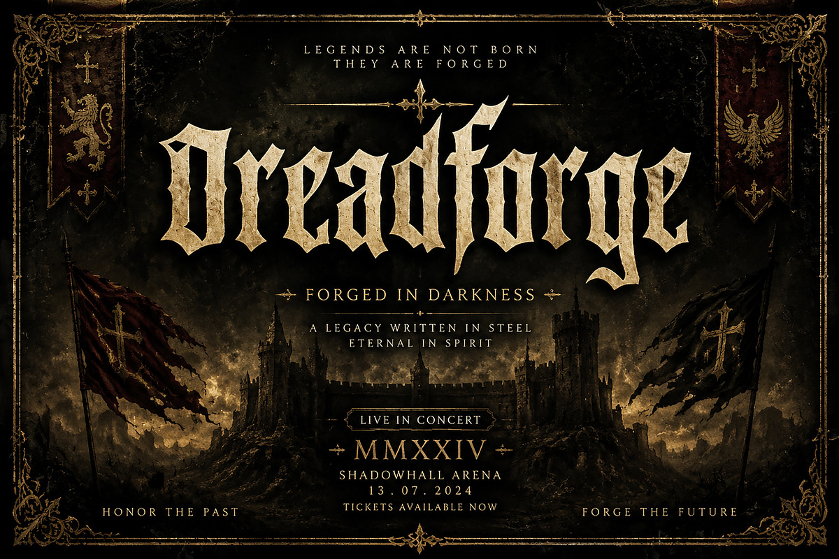 Dreadforge – Gothic Blackletter, a Blackletter Font by Wow Magic (Photo 1 of 5)