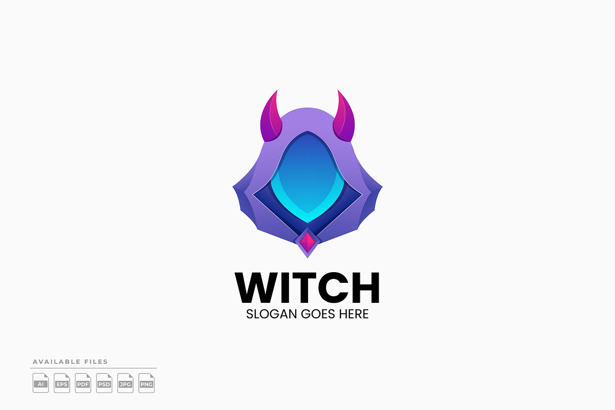 Witch Gradient Colorful Logo, a Branding & Logo Template by Zeer Graphic