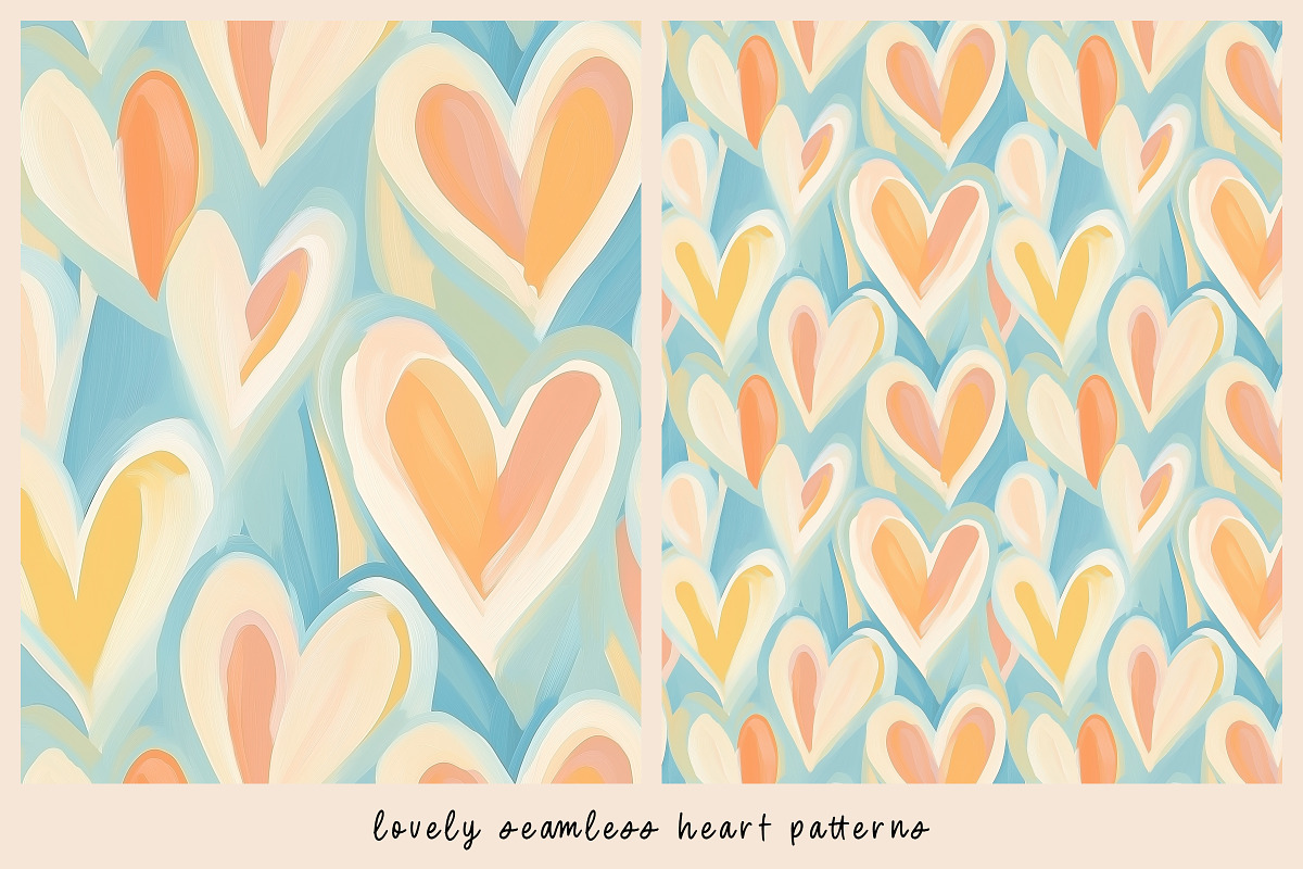 12 Lovely Seamless Heart Patterns, a Pattern Graphic by DesignRocket (Photo 11 of 13)