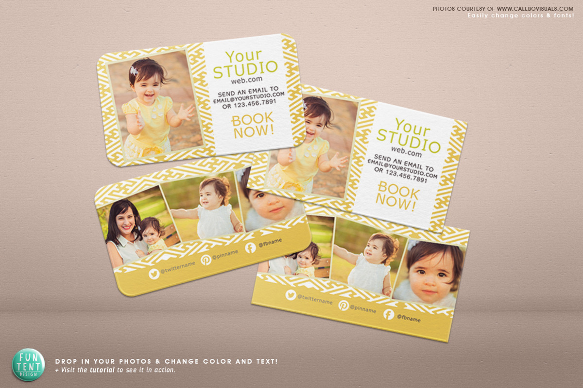 Photography business card template, a Business Card Template by FUN TENT DESIGN