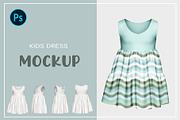 Kids Dress Mockup, an Advertising Mockup by PudraART (Thumbnail 1 of 6)