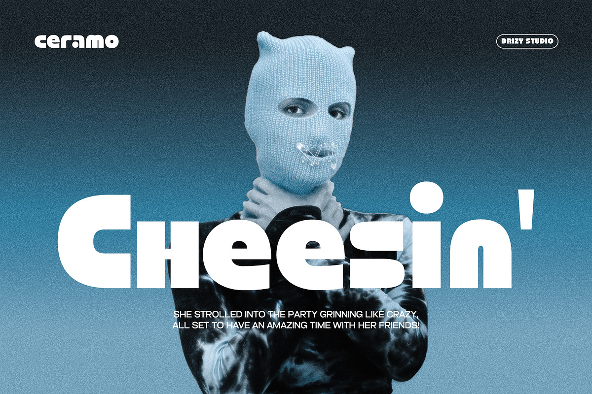 Ceramo – Retro Geometric Display, a Sans Serif Font by Drizy (Photo 5 of 10)