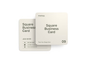 Square Business Card Mockup Bundle, an Advertising Mockup by graphypix (Thumbnail 8 of 14)