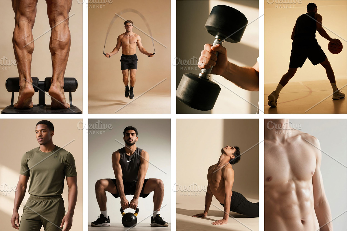 100 Men Workout Stock Photos Bundle, a Sports & Recreation Photo by Selenique Studio (Photo 14 of 20)