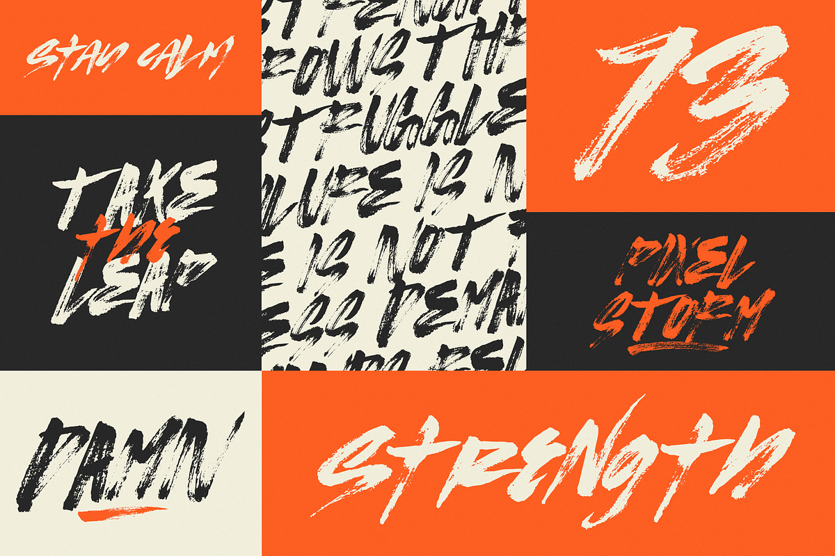 Fake Plastic | Handpainted Brush, a Handwritten Font by Ardana Creative (Photo 4 of 14)
