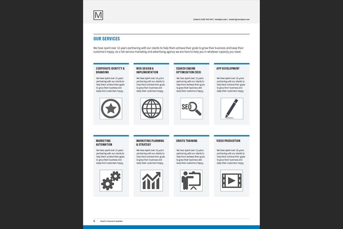 Simple Proposal Template Indesign, a Stationery Template by Shop Mockpro (Photo 8 of 20)
