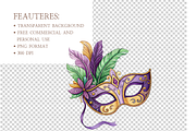 Watercolor Mardi Gras Clipart Bundle, an Illustration by MockupWizard (Thumbnail 4 of 4)