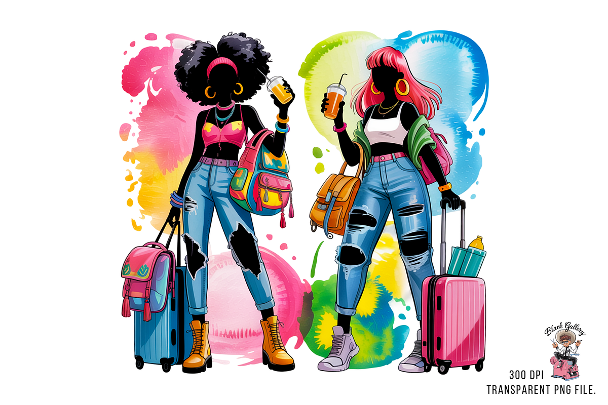 10 Travel Girls PNG Clipart, a Graphic by Clipart Bloom (Photo 7 of 12)