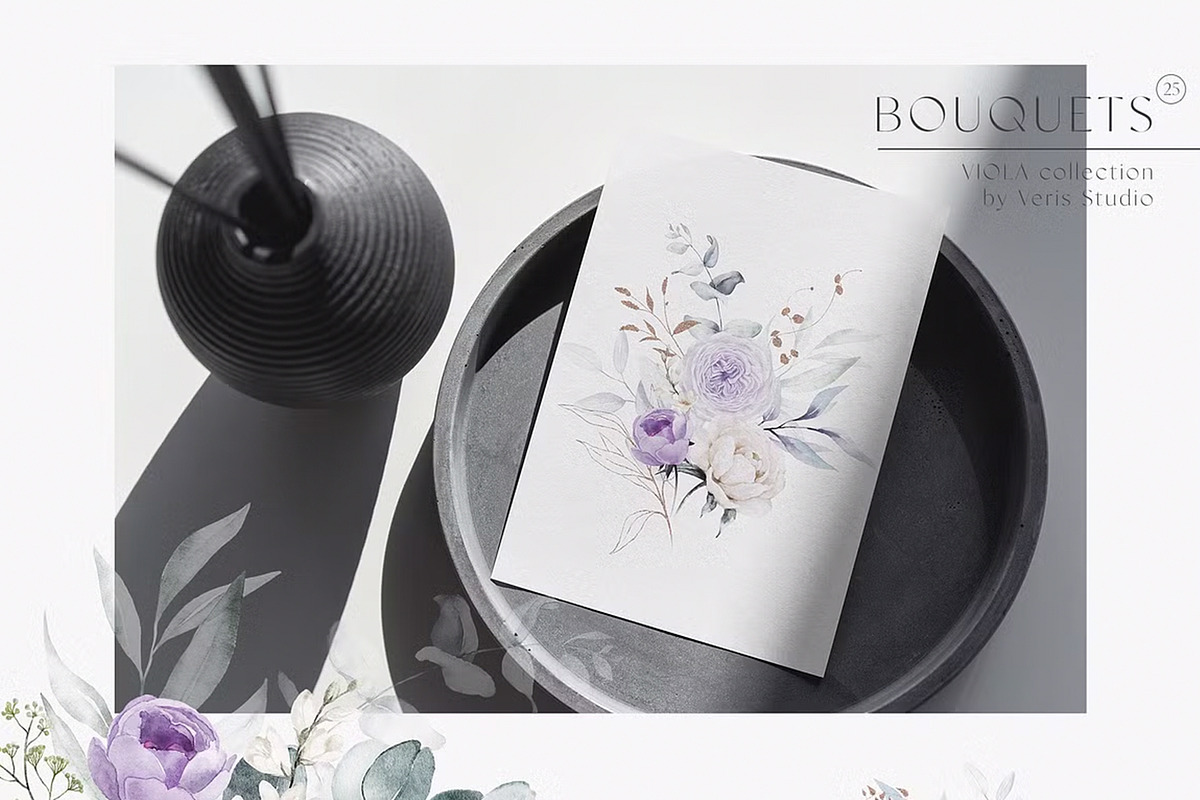 BUNDLE Watercolor Floral Graphic, a Decorative Illustration by Veris Studio (Photo 13 of 43)