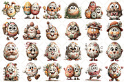 Whimsical Funny Easter Egg Clipart, an Illustration by Black Bird Studio (Thumbnail 2 of 5)