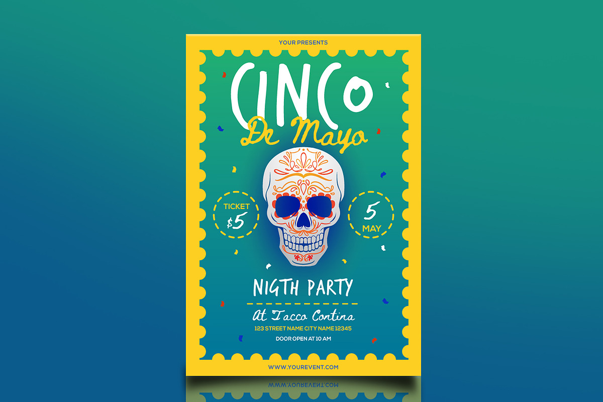 Cinco De Mayo Flyer, a Flyer Template by Typollery (Photo 2 of 4)