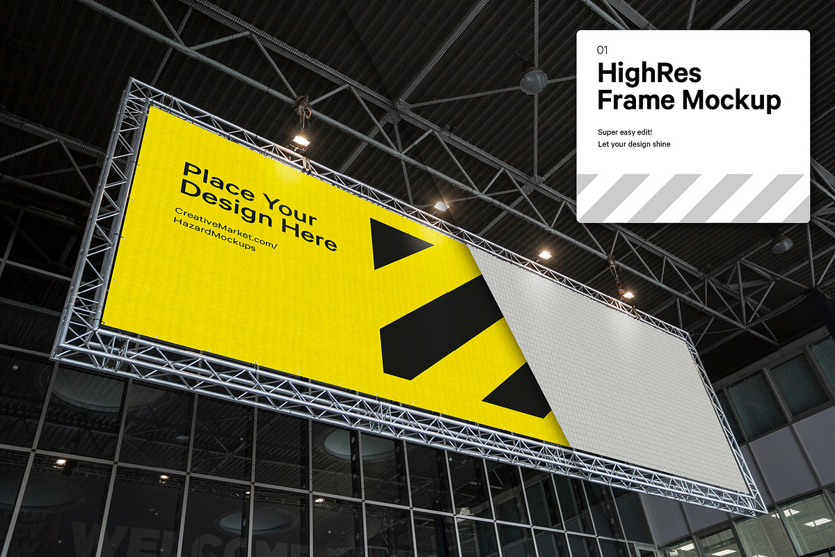 Event Frame Banner Mockup, a Print Template by HAZARD MOCKUPS (Photo 1 of 8)