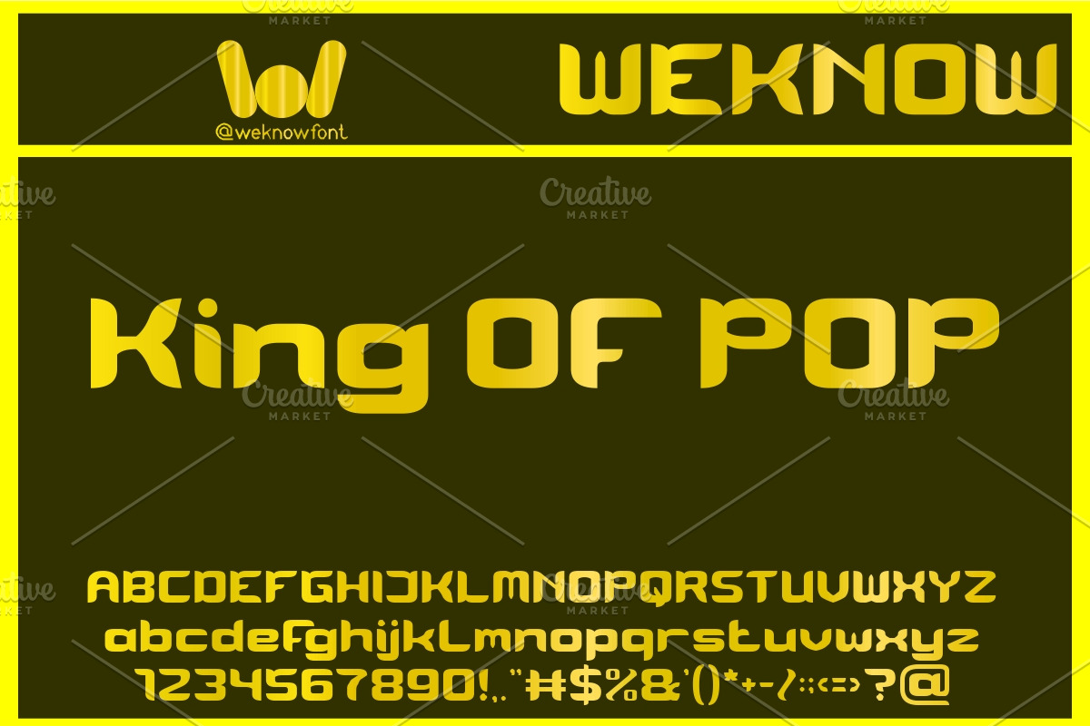 King of POP, a Font by weknow (Photo 1 of 8)