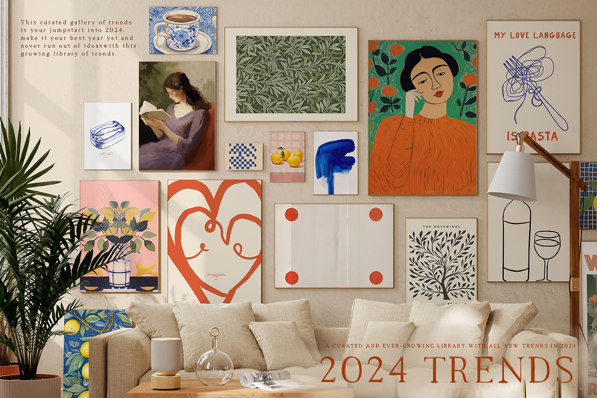 Modern Eclectic Maximalist Prints, a Background Graphic by Laras Wonderland (Photo 2 of 15)
