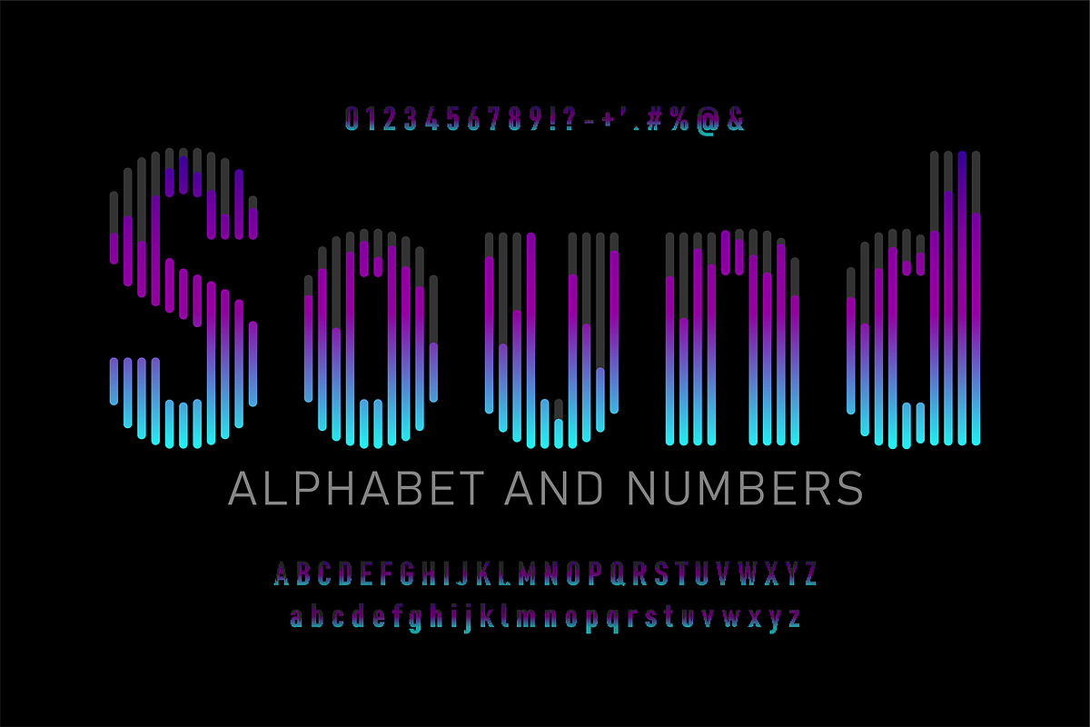 Colorful Sound Wave Alphabet, a Graphic by Pro_Vector (Photo 1 of 4)