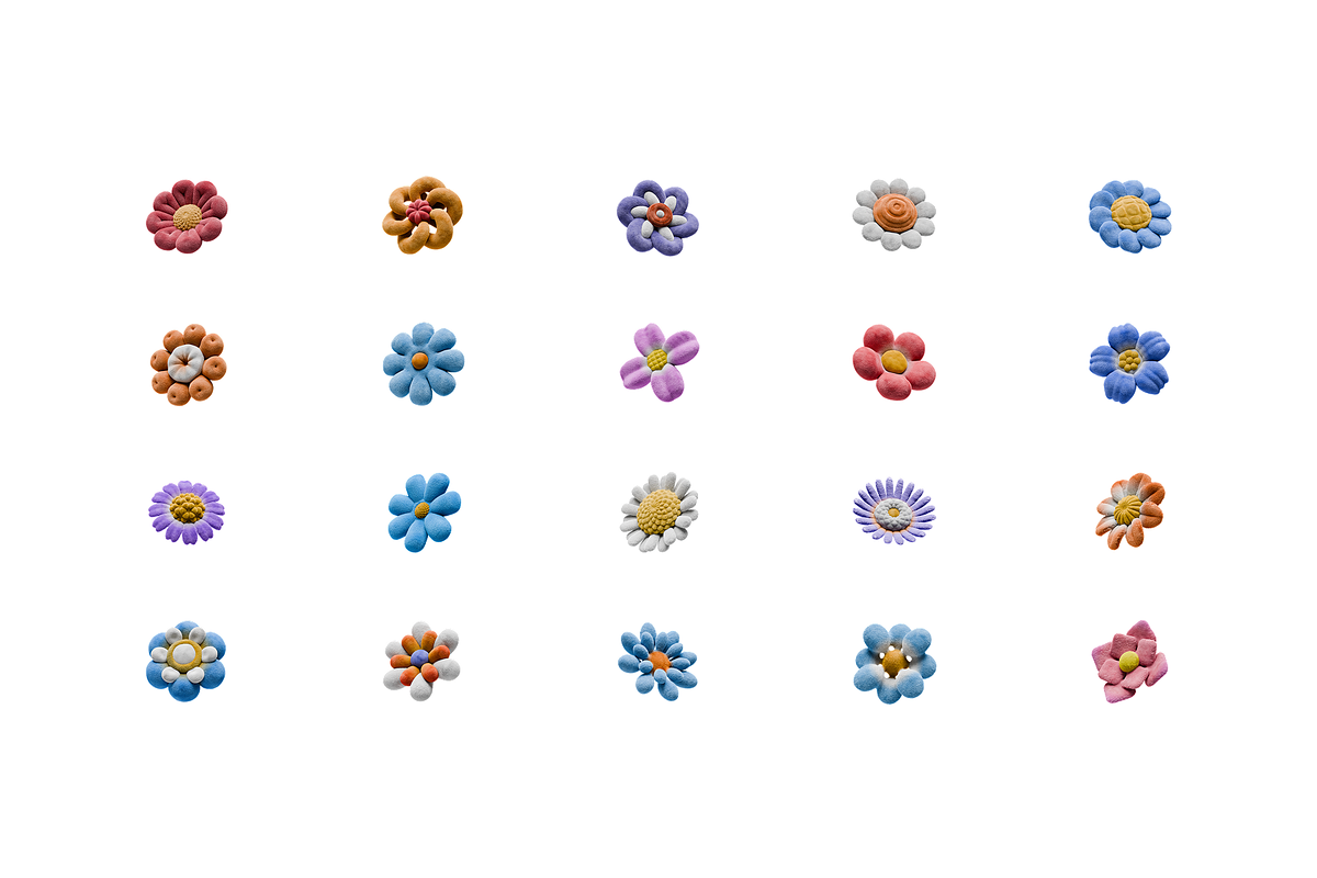 3D Fuzzy Floral Illustration, an Object Graphic by Illustrava (Photo 3 of 7)